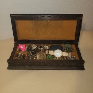 Mystery Box!!!!! Elegant Brown Watch Box with Assorted Accessories